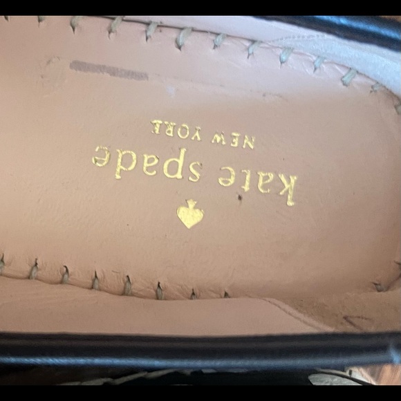 Kate Spade Polka Dot B/W Bow Espadrilles Shoes Size 7 - Picture 2 of 3